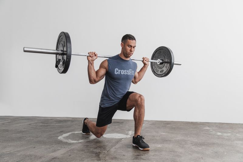 Nobull Crossfit sleeveless Men's T Shirts Navy | 18759UNCF